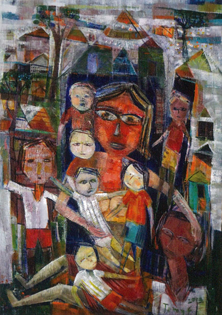 Tomy Faisal Alim, Banyak Anak, Banyak Rejeki, 2013, acrylic on canvas, 70 x 100 cm