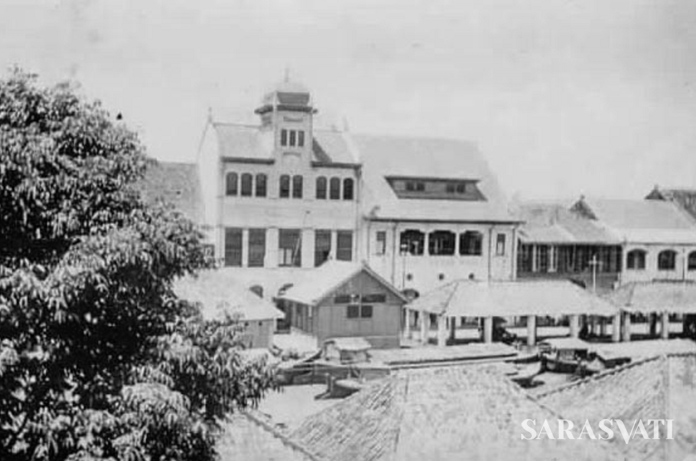 Gedung Kerta Niaga di masa kolonial, saat itu sebagai kantor asuransi Kolonialle Zee en Brand Assurantie Maatschappij (Dok. Istimewa)